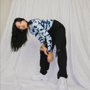 High waisted Black Ripped Jeans